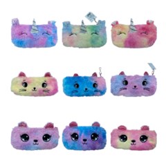 Estojo fem de pelinho c/rostinhos fofys 20cm cx:096