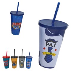 Copo plast c/canudo pai sortidos             cx:240