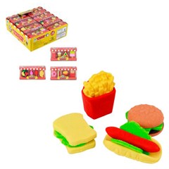 Kit borracha escolar c/4pcs sorvetes/donuts/pirulitos 4,5cm cx:192