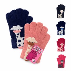 Luva inf de poliester animais coffy 21x11cm  cx:096