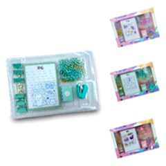 Kit escritorio c/bloco de notas  e acessorio colors cx:048