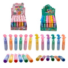 Caneta marca texto bichinhos c/carimbo 10cm  cx:288