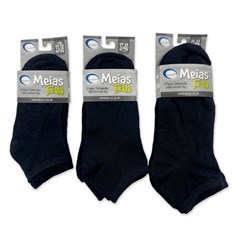 Kit c/3pares de meias inf soquetes kids pret cx:240