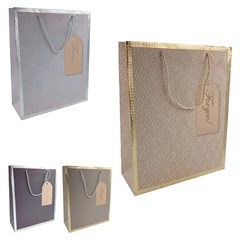 Sacola de papel para presente 32x26x12cm cla cx:144