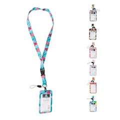 Porta cracha c/mosquetao cordao vertical sortidos 11cm cx:192