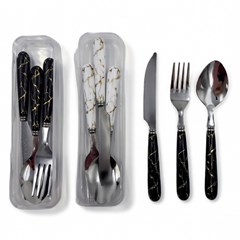 Jg talheres c/3pcs e estojo colors marmoriza cx:144