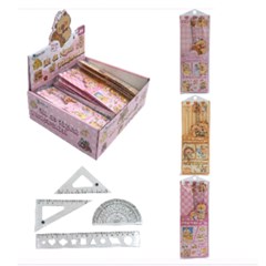 Kit reguas trasnparentes c/4pcs              cx:360