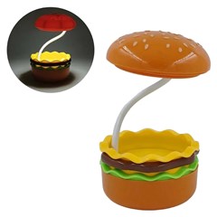 Luminaria mesa flexivel hamburguer c/8leds   cx:060