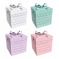Caixa de presente papel cubo c/fita 10cm cor cx:288