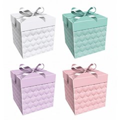 Caixa de presente papel cubo c/fita 22cm cor cx:120