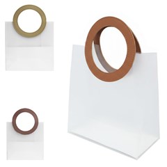 Sacola transp 26x32cm colors c/alca couro                cx:120