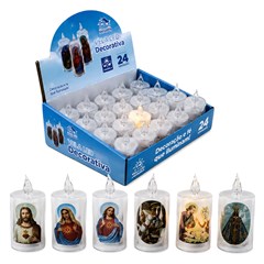 Enf vela c/led religiosa 7,8cm sortidos      cx:288