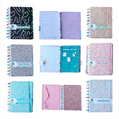 Caderno inteligente disco 80pgs 30cm glitter cx:030