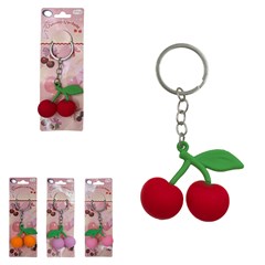Chaveiro metal cerejinhas 8cm                cx:360