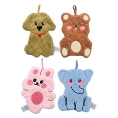 Toalha de mao inf bichinhos poliester 25cm   cx:120