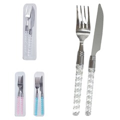 Jg talheres c/2pcs e estojo colors perolas 2 cx:144