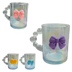 Caneca vidro laco 3d 300ml colors            cx:048
