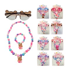 Kit biju c/oculos colar e pulseira inf color cx:192