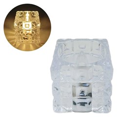 Vela decorativa c/led 3,8cm classic quad     cx:288