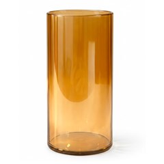 Vaso vidro tubo 10x30cm ambar                cx:012
