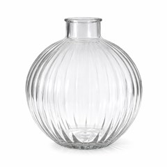 Vaso vidro 12x13cm canelado romenia p incolo cx:012