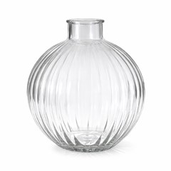 Vaso vidro 12x17cm canelado romenia m incolo cx:012