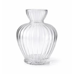 Vaso vidro 10,5x14cm canelado osaka incolor  cx:024