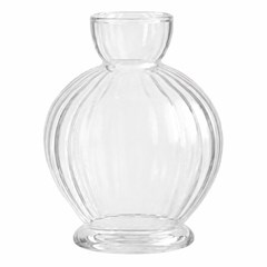 Vaso vidro 10,5x12,5cm canelado singapura in cx:024