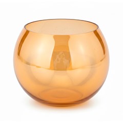 Vaso vidro tailandia 12x13cm ambar           cx:024