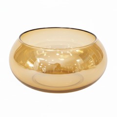 Vaso vidro 16x8cm lagoon ambar               cx:024