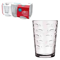 Copo vidro 265ml 6pcs  laguna                cx:008