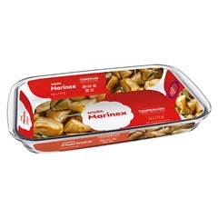 Assadeira vidro ret 1,6lts transp marinex             cx:006