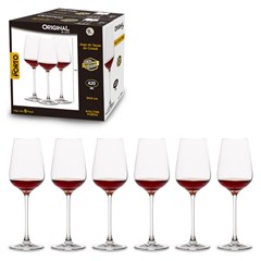Taca vinho 420ml 6pcs titanio porto gl7700   cx:004