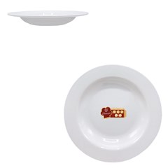 Prato de melamina fundo 23x3.3cm        cx:120