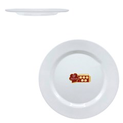 Prato de melamina raso 26.7x2cm              cx:144