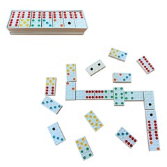 Jogo de domino plast c/28pcs branco 4mm ref002 cx:100