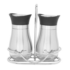 Porta condimento inox e vidro 2pcs 90ml c/su cx:048