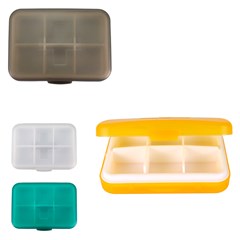 Porta comprimidos 6 compartimentos 9x6,5x2cm cx:300