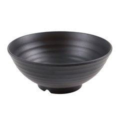 Tigela melamina oval 18,7cm oriental preto   cx:084