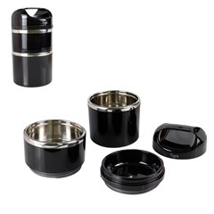 Lancheira inox vertical 1080ml 3 compartiment cx:036