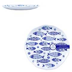 Prato de melamina raso 26.6x26.5x2.5cm cx/48 cx:048