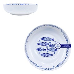 Tigela de melamina p 20.5x20.5x5.5cm 1300ml  cx:072