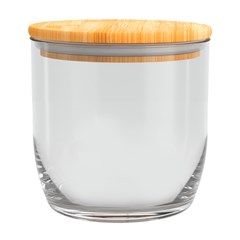 Pote vidro 540ml c/tpa bambu                 cx:012