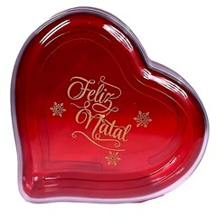 Caixa coracao 19x19cm feliz natal vermelho c cx:020