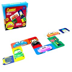 Jogo de domino inf carros c/28 pcs 16x16cm r cx:038