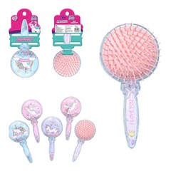Escova redonda inf beauty c/espelho 17cm ref dm0118a   cx:048