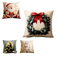 Almofada natalina c/led 45x45cm             cx:030