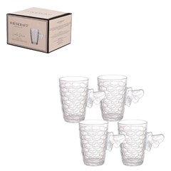 Cj caneca vidro 200ml 4pcs bee transp        cx:012