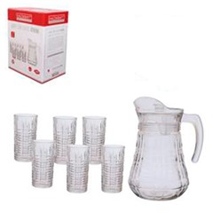 Jarra vidro c/6 copos athena                 cx:004