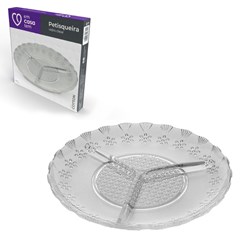 Petisqueira vidro 20cm cotton                cx:024